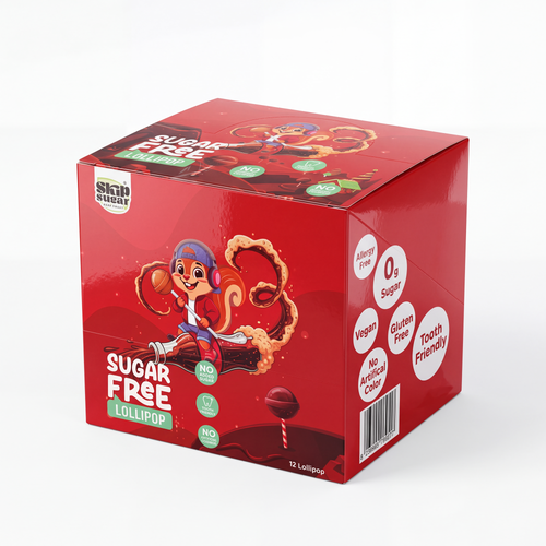 Sugar-Free Lollipop Box — Cola (12 pcs)