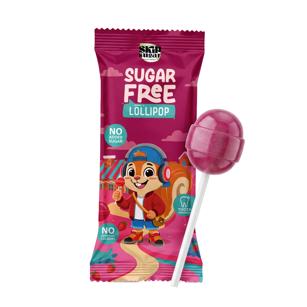 Sugar-Free Lollipop Box — Strawberry (12 pcs)