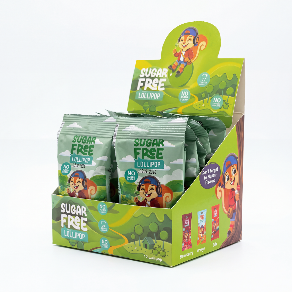 Sugar-Free Lollipop Box — Green Apple (12 pcs)