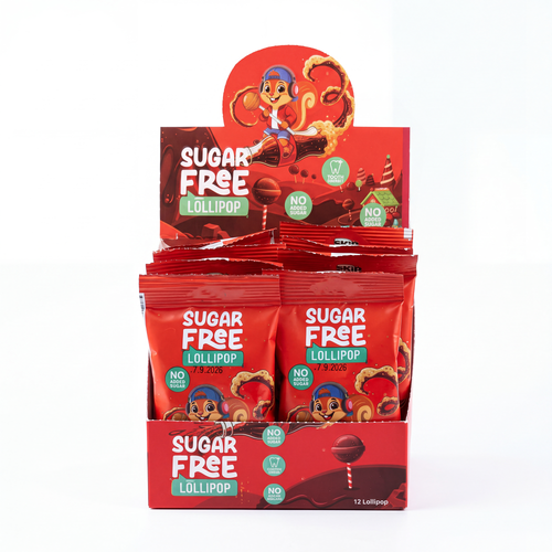 Sugar-Free Lollipop Box — Cola (12 pcs)