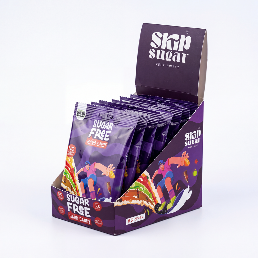 Sugar-Free Hard Candy Box — Fruit Mix (8 bags)