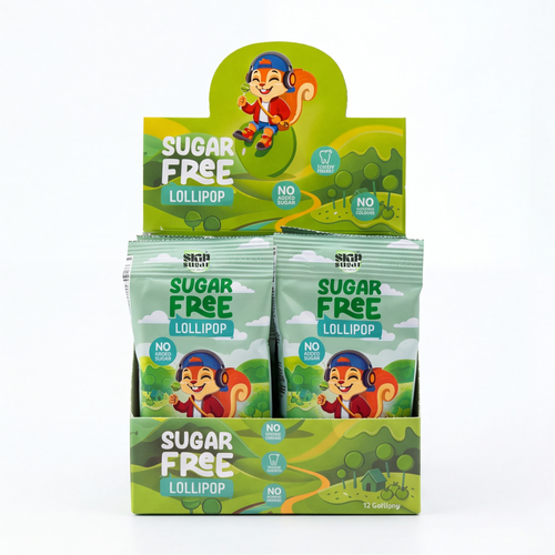 Sugar-Free Lollipop Box — Green Apple (12 pcs)